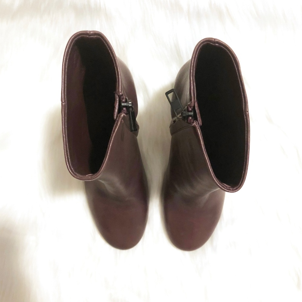 NEW Vince Ridley Wooden Heel Leather Ankle Boots - Picture 8 of 8